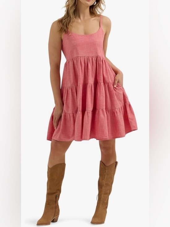 Wrangler Dresses & Skirts - Wrangler Retro Tiered Sleeveless Red Sundress Size M